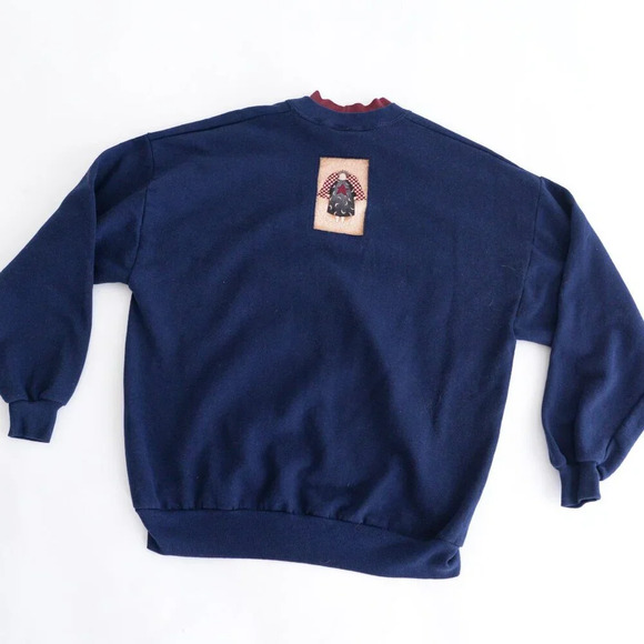 Vintage Jerseys  Navy Maroon Angels Patchwork Crewneck Sweater 2X - Picture 12 of 13